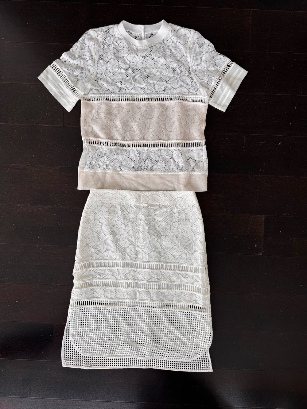 Lace top and skirts set dress size XS